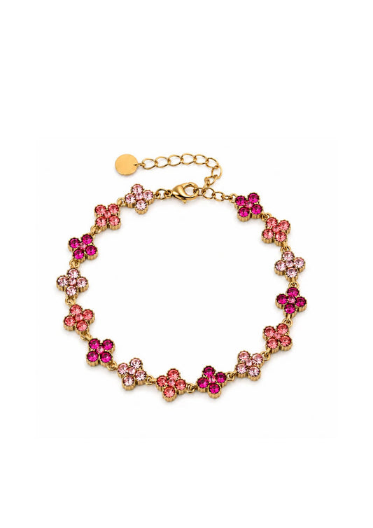 Flower bracelet pink