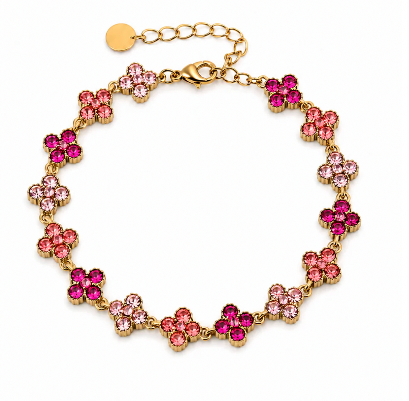 Flower bracelet pink